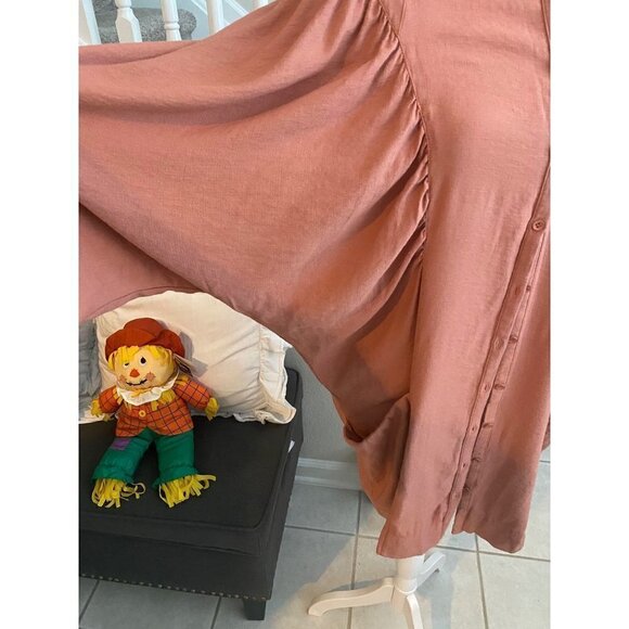 Free People Loose Oversized Button Down Shirt Dress Size XS - Picture 5 of 7